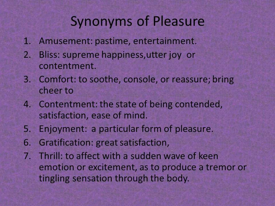 7 Important Pleasure Synonym SARKARI NAUKRI